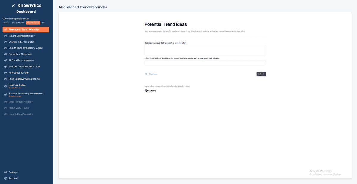 Knowlytics Dashboard Preview